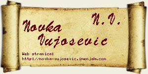 Novka Vujošević vizit kartica